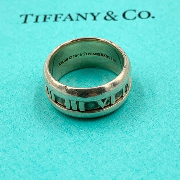 Authentic Tiffany & Co 925 Silver Atlas Wide Ring Size 6 - Picture 1 of 9